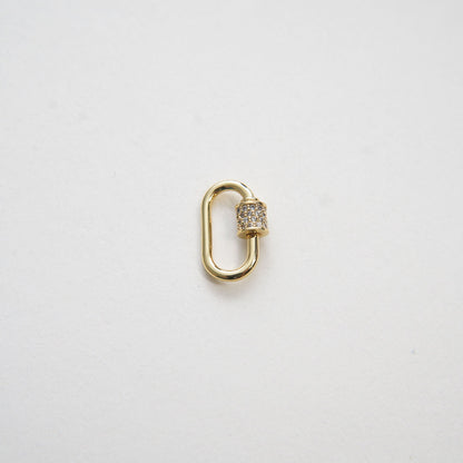 18K Gold Filled Oval Carabiner Clasp,Buckle Clasp,Carabiner Screw Clasp,Turnbuckle,for DIY Jewelry