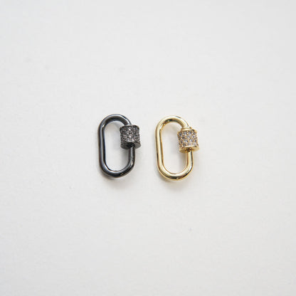 18K Gold Filled Oval Carabiner Clasp,Buckle Clasp,Carabiner Screw Clasp,Turnbuckle,for DIY Jewelry