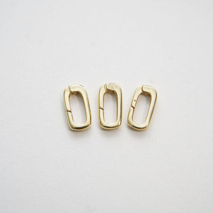 18K Gold Filled Oval Carabiner Clasp,Buckle Clasp,Carabiner Screw Clasp,Turnbuckle,for DIY Jewelry