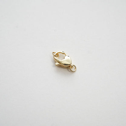 18K Gold Filled Heart Clasp for Jewelry Making