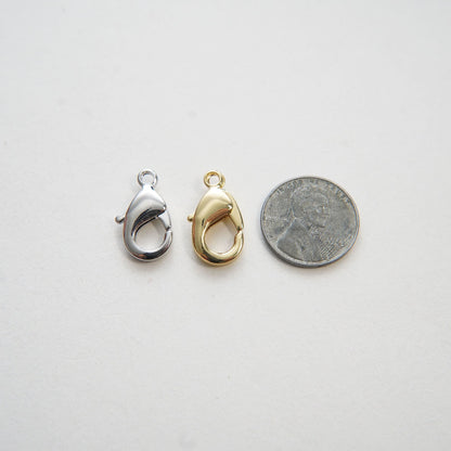Gold Necklace Clasp,18K Gold Filled Lobster Clasp Gold Lobster Claw for DIY Jewelry Finding Necklace Bracelet