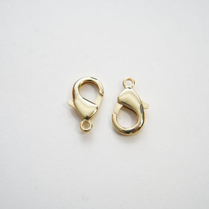 Gold Necklace Clasp,18K Gold Filled Lobster Clasp Gold Lobster Claw for DIY Jewelry Finding Necklace Bracelet
