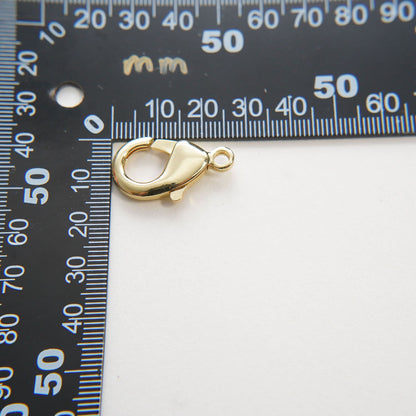 Gold Necklace Clasp,18K Gold Filled Lobster Clasp Gold Lobster Claw for DIY Jewelry Finding Necklace Bracelet