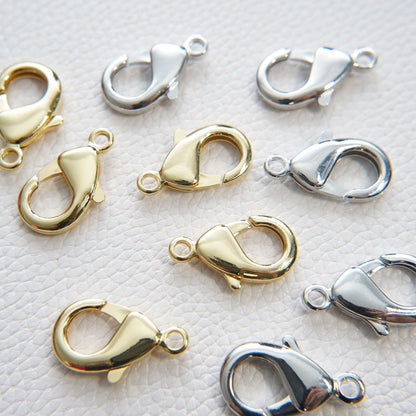 Gold Necklace Clasp,18K Gold Filled Lobster Clasp Gold Lobster Claw for DIY Jewelry Finding Necklace Bracelet