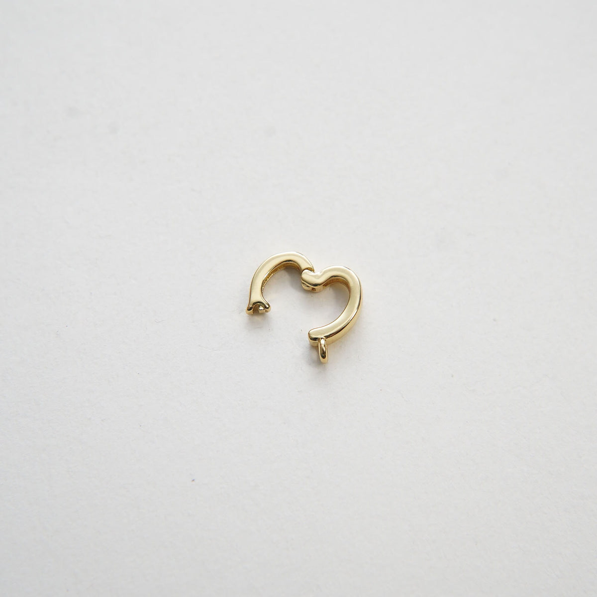18K Gold Filled Heart Charm Pendant for Jewelry Making