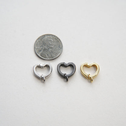 18K Gold Filled Heart Charm Pendant for Jewelry Making