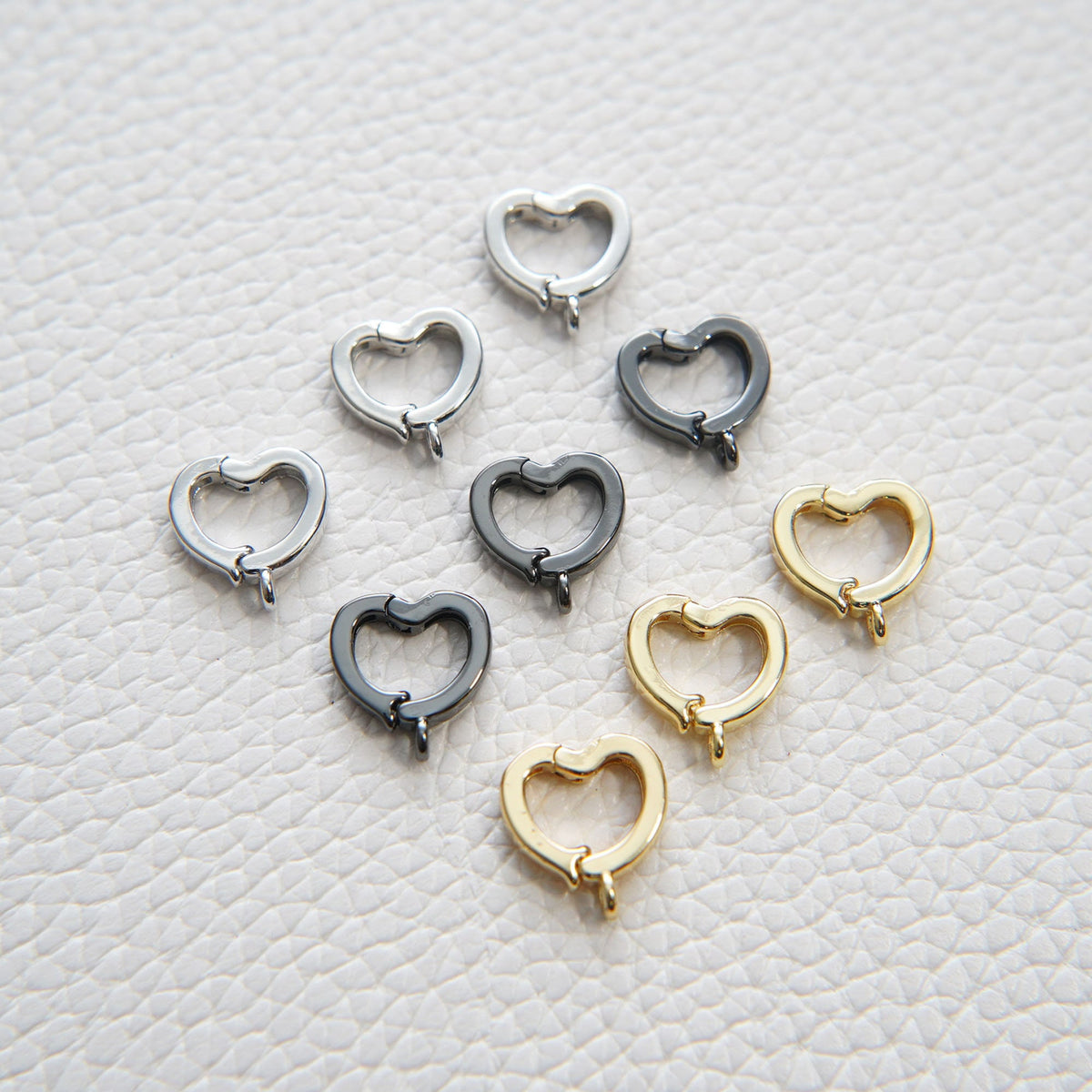 18K Gold Filled Heart Charm Pendant for Jewelry Making