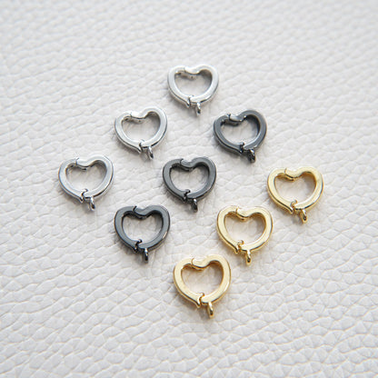 18K Gold Filled Heart Charm Pendant for Jewelry Making