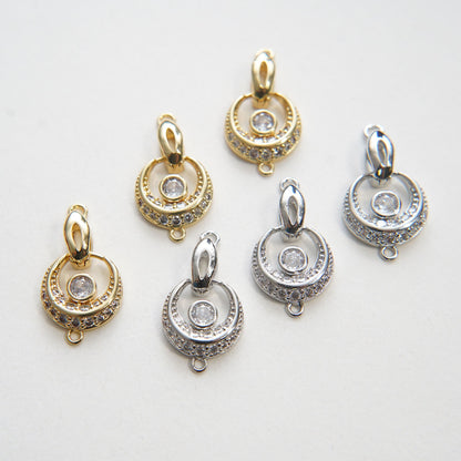 18K Gold Filled Heart Charm Pendant for Jewelry Making