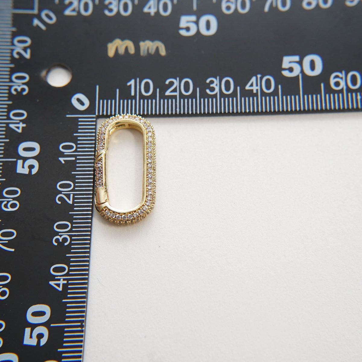 18K Gold Filled Oval Clasp for Jewelry Making