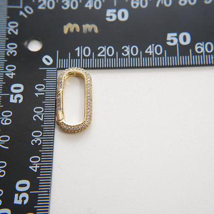 18K Gold Filled Oval Clasp for Jewelry Making