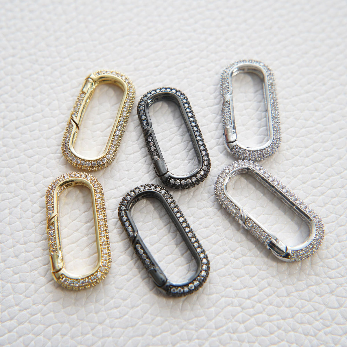 18K Gold Filled Oval Clasp for Jewelry Making