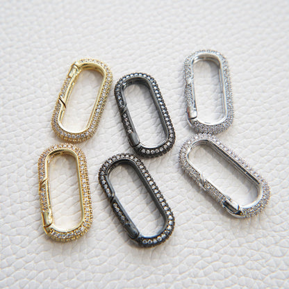 18K Gold Filled Oval Clasp for Jewelry Making