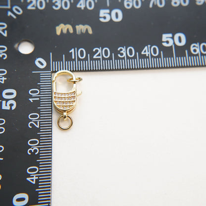 Gold Necklace Connector Clasp,18K Gold Filled Lobster Clasp Gold Lobster Claw for DIY Jewelry Finding Necklace Bracelet