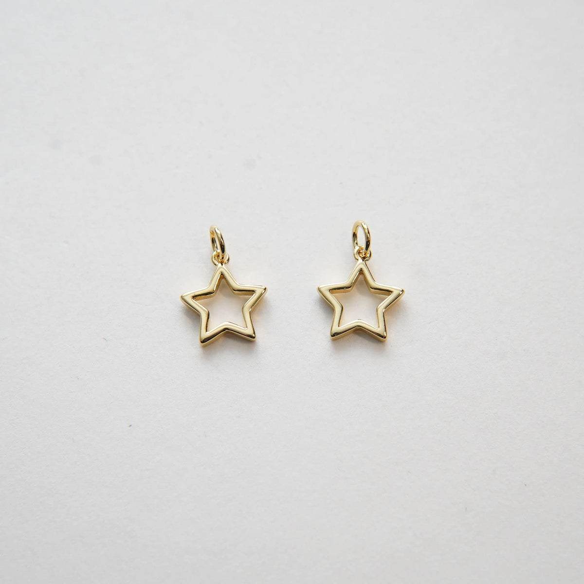 18K Gold Filled Star Charm Pendant for Jewelry Making