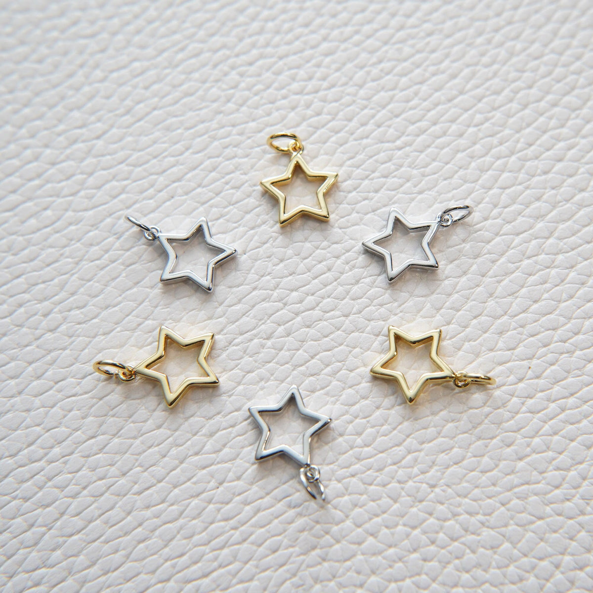 18K Gold Filled Star Charm Pendant for Jewelry Making