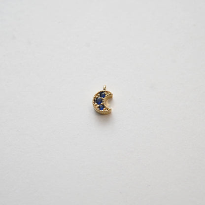 Gold Moon Charms,18K Gold Filled Moon Pendant,Celestial Charm Bracelet Necklace for DIY Jewelry Making Supply