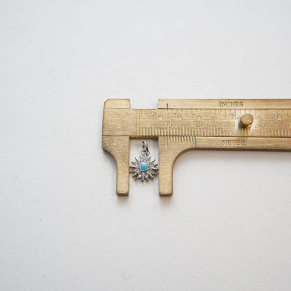 18K Gold Filled Starburst Charm Pendant for Jewelry Making