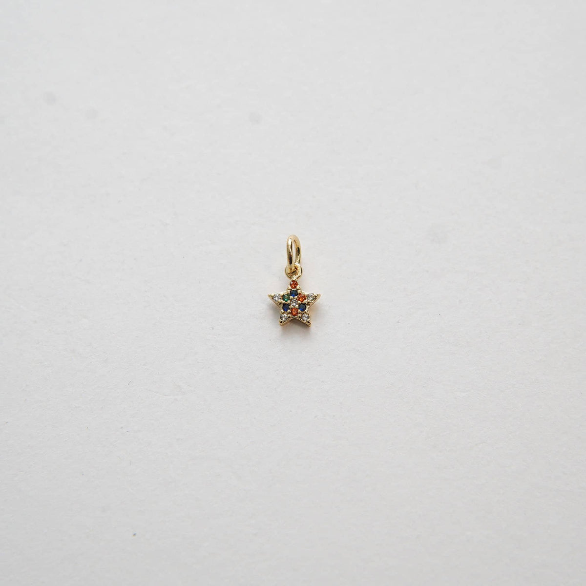 Gold Star Charms,18K Gold Filled CZ Micro Pave Star Pendant,Silver Star Charm Bracelet Necklace for DIY Jewelry Making Supply
