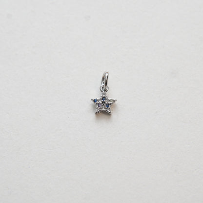 Gold Star Charms,18K Gold Filled CZ Micro Pave Star Pendant,Silver Star Charm Bracelet Necklace for DIY Jewelry Making Supply