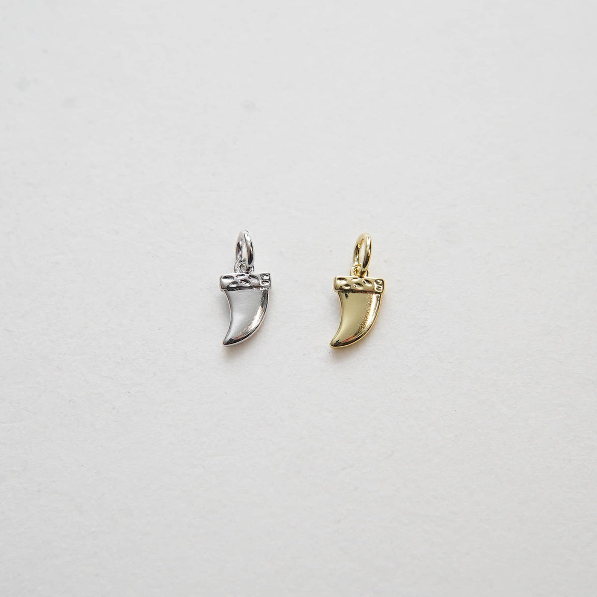 Gold Horns Charms,18K Gold Filled  Horns Pendant,CZ Micro Pave Horns Charm Bracelet Necklace for DIY Jewelry Making Supply
