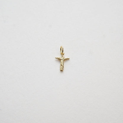 Gold Jesus Charms,18K Gold Filled Cross Pendant,Religious Protect Charm Bracelet Necklace for DIY Jewelry Making Supply