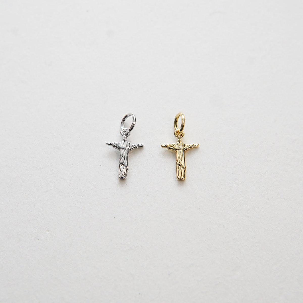 18K Gold Filled Cross CZ Charm Pendant for Jewelry Making