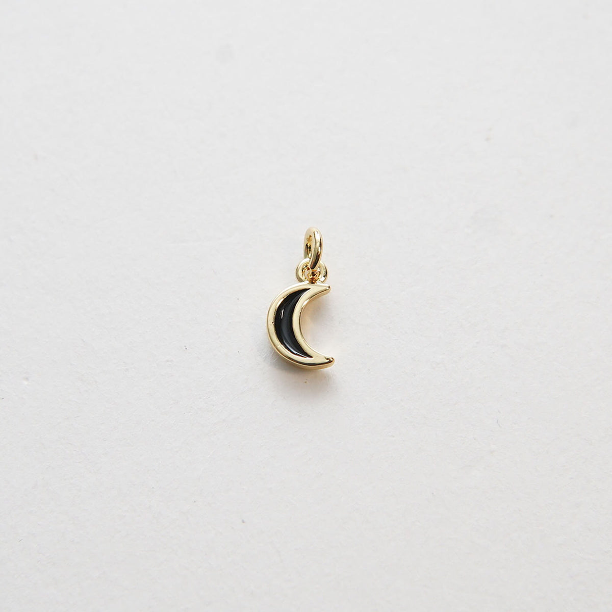 18K Gold Filled Enamel Moon Charm Pendant for Jewelry Making