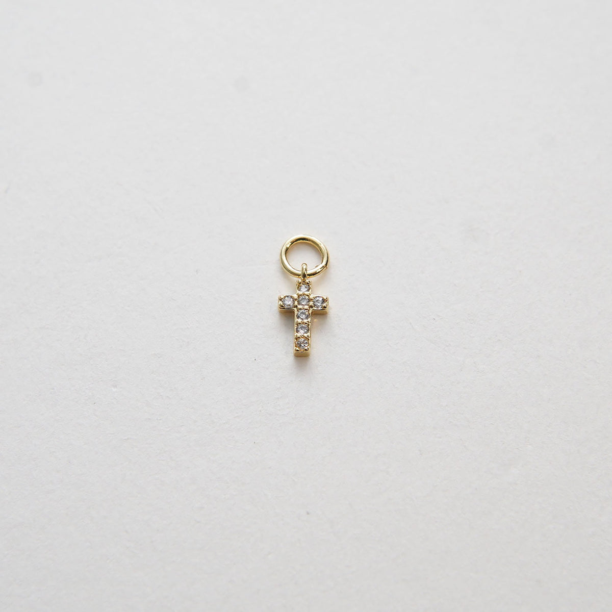 Gold Cross Charms,18K Gold Filled Cross Pendant,CZ Micro Pave Protect Religious Charm Bracelet Necklace for DIY Jewelry Makin