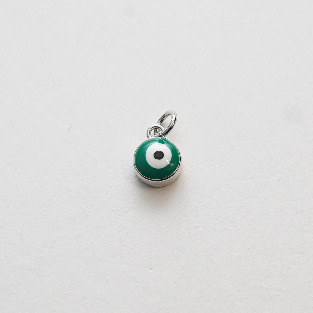 Silver Tiny Blue Evil Eye Charms,18K Gold Filled Evil Eye Pendant,Evil Eye Protect Charm Bracelet Necklace for DIY Jewelry Ma