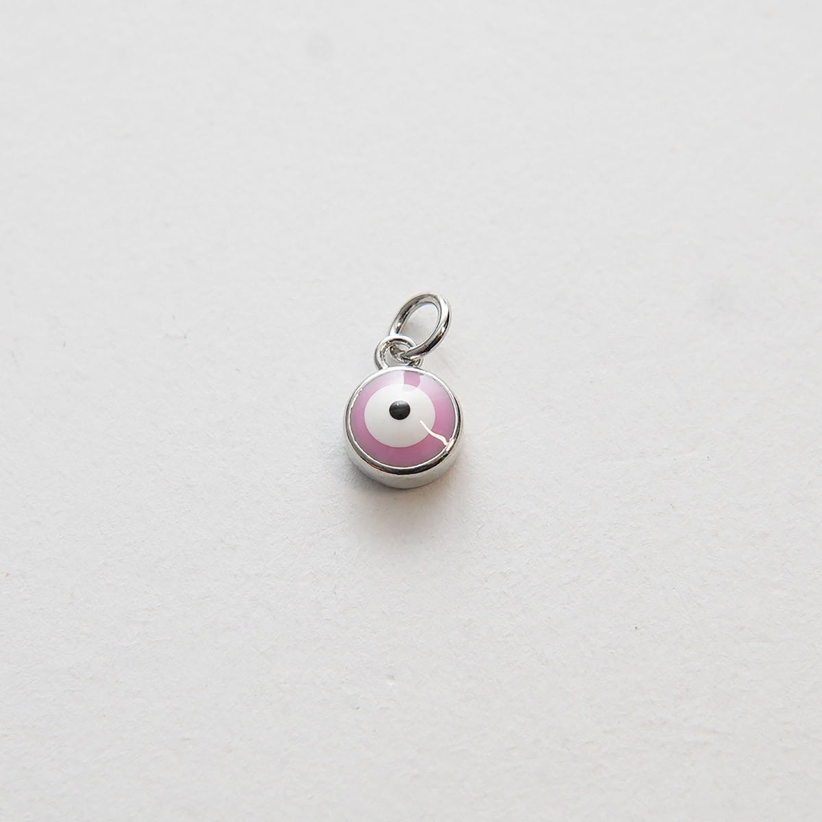 Silver Tiny Blue Evil Eye Charms,18K Gold Filled Evil Eye Pendant,Evil Eye Protect Charm Bracelet Necklace for DIY Jewelry Ma