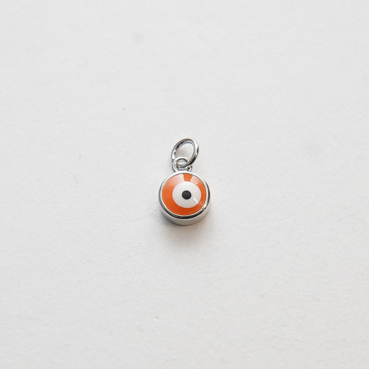 Silver Tiny Blue Evil Eye Charms,18K Gold Filled Evil Eye Pendant,Evil Eye Protect Charm Bracelet Necklace for DIY Jewelry Ma