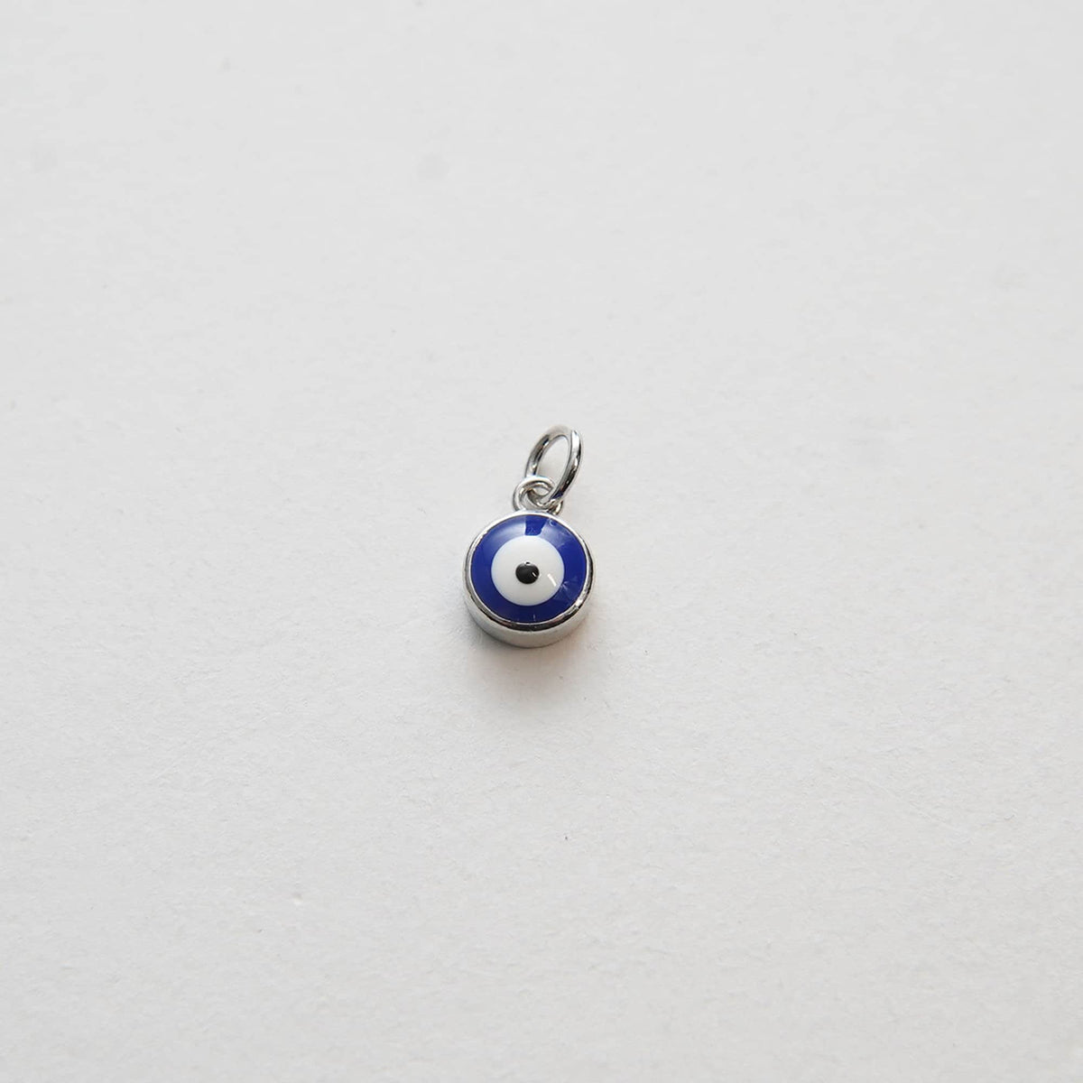 Silver Tiny Blue Evil Eye Charms,18K Gold Filled Evil Eye Pendant,Evil Eye Protect Charm Bracelet Necklace for DIY Jewelry Ma