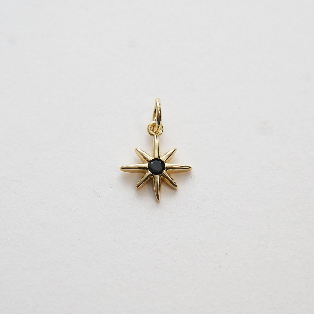 Gold Star Charms,18K Gold Filled Starburst Pendant,North Star Charm Bracelet Necklace for DIY Jewelry Making Supply