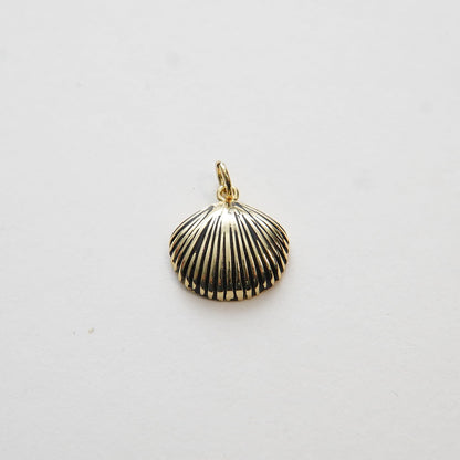 Gold Shell Charms,18K Gold Filled Conch Shell Pendant,Conch Shell Charm Bracelet Necklace for DIY Jewelry Making Supply