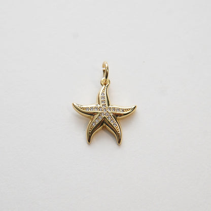 18K Gold Filled Star Charm Pendant for Jewelry Making
