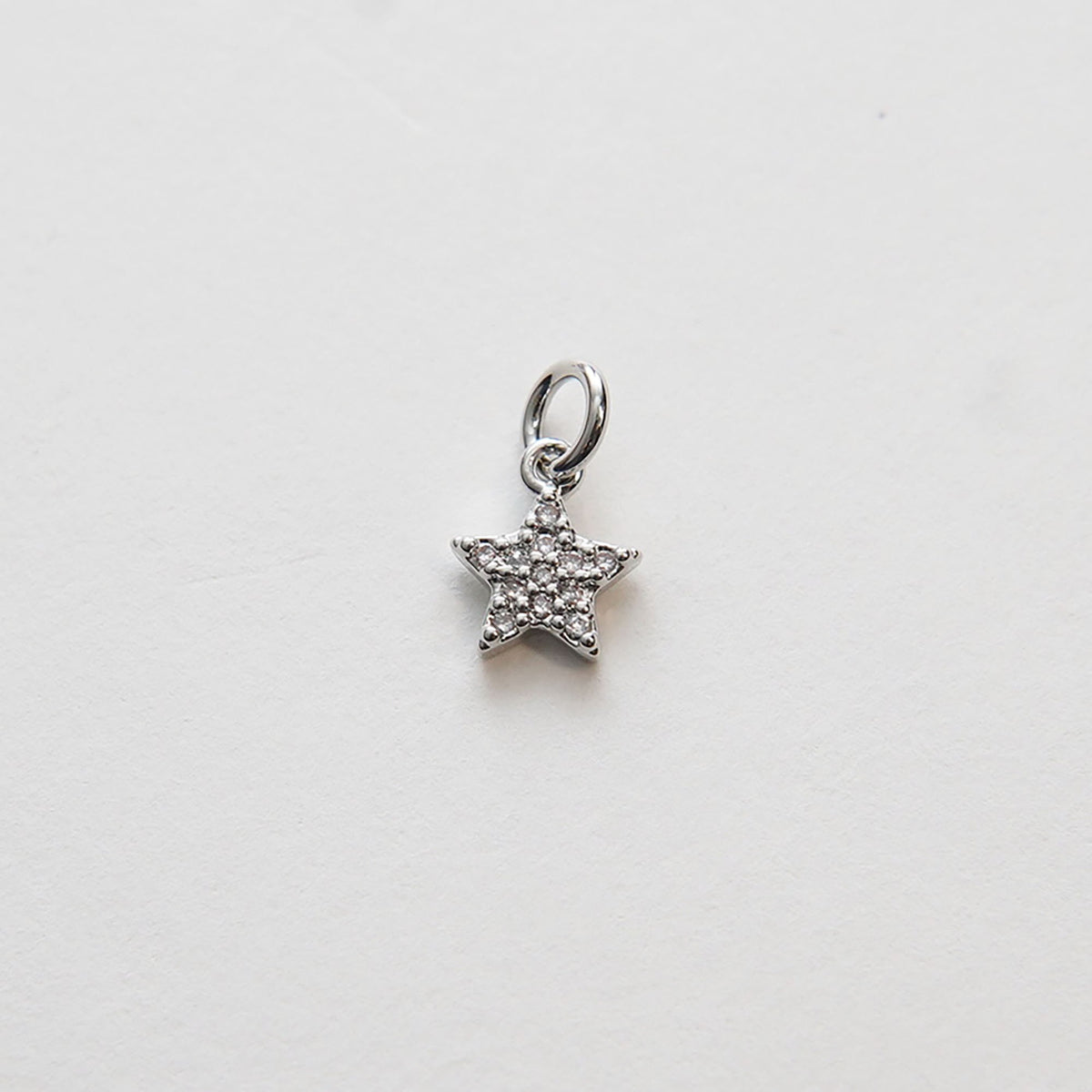 18K Gold Filled Star CZ Charm Pendant for Jewelry Making
