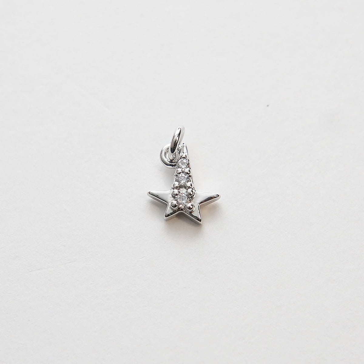 Gold Star Charms,18K Gold Filled CZ Micro Pave Star Pendant,Tiny Star Charm Bracelet Necklace for DIY Jewelry Making Supply
