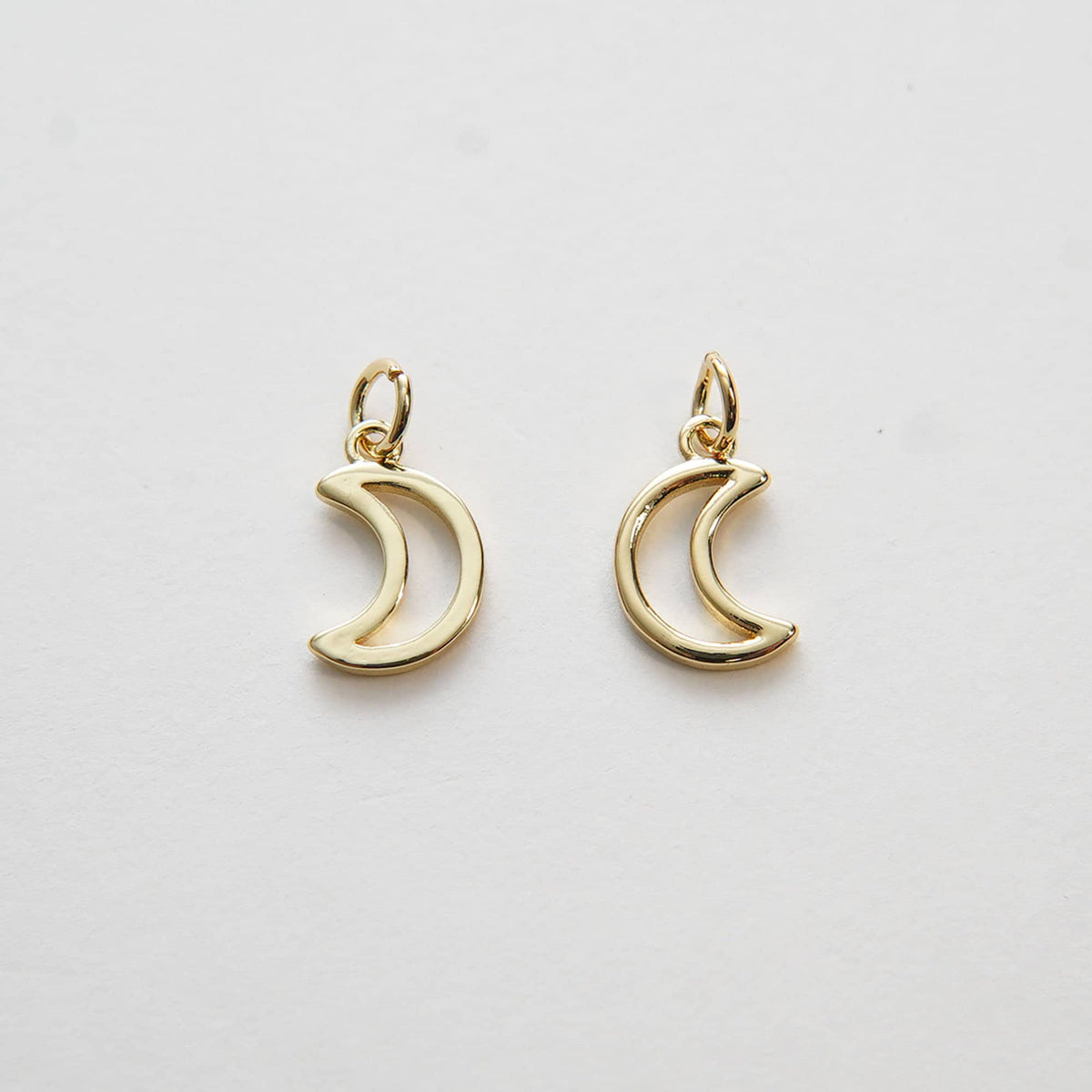 18K Gold Filled Moon Charm Pendant for Jewelry Making