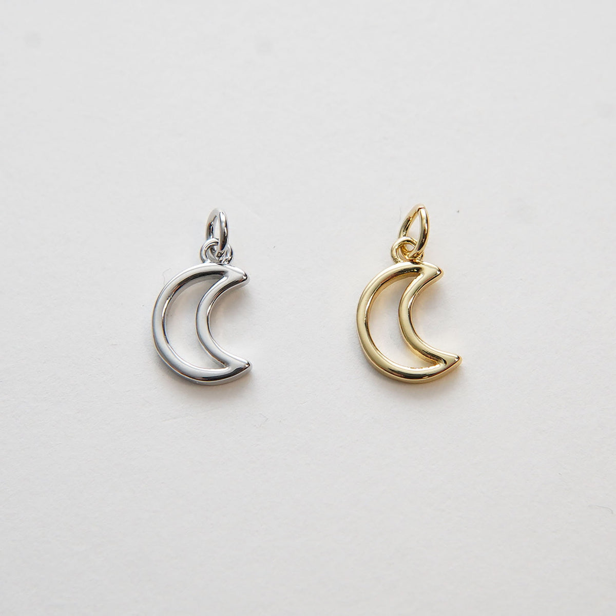 18K Gold Filled Moon Charm Pendant for Jewelry Making