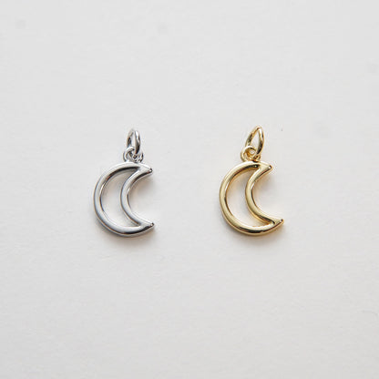 18K Gold Filled Moon Charm Pendant for Jewelry Making