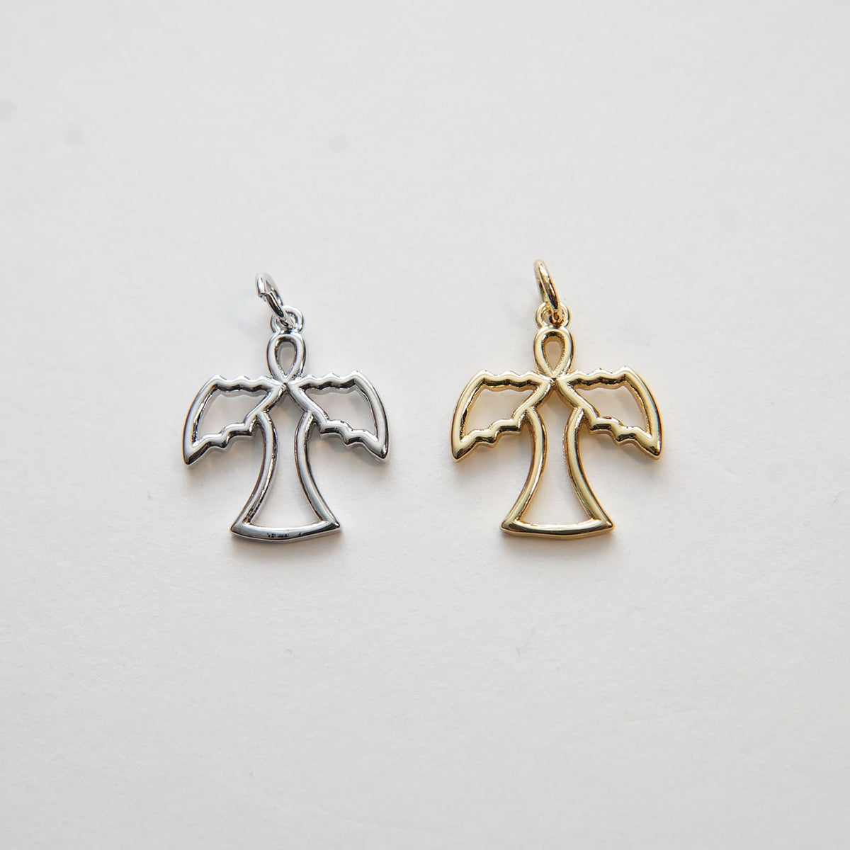 18K Gold Filled Angel Charm Pendant for Jewelry Making