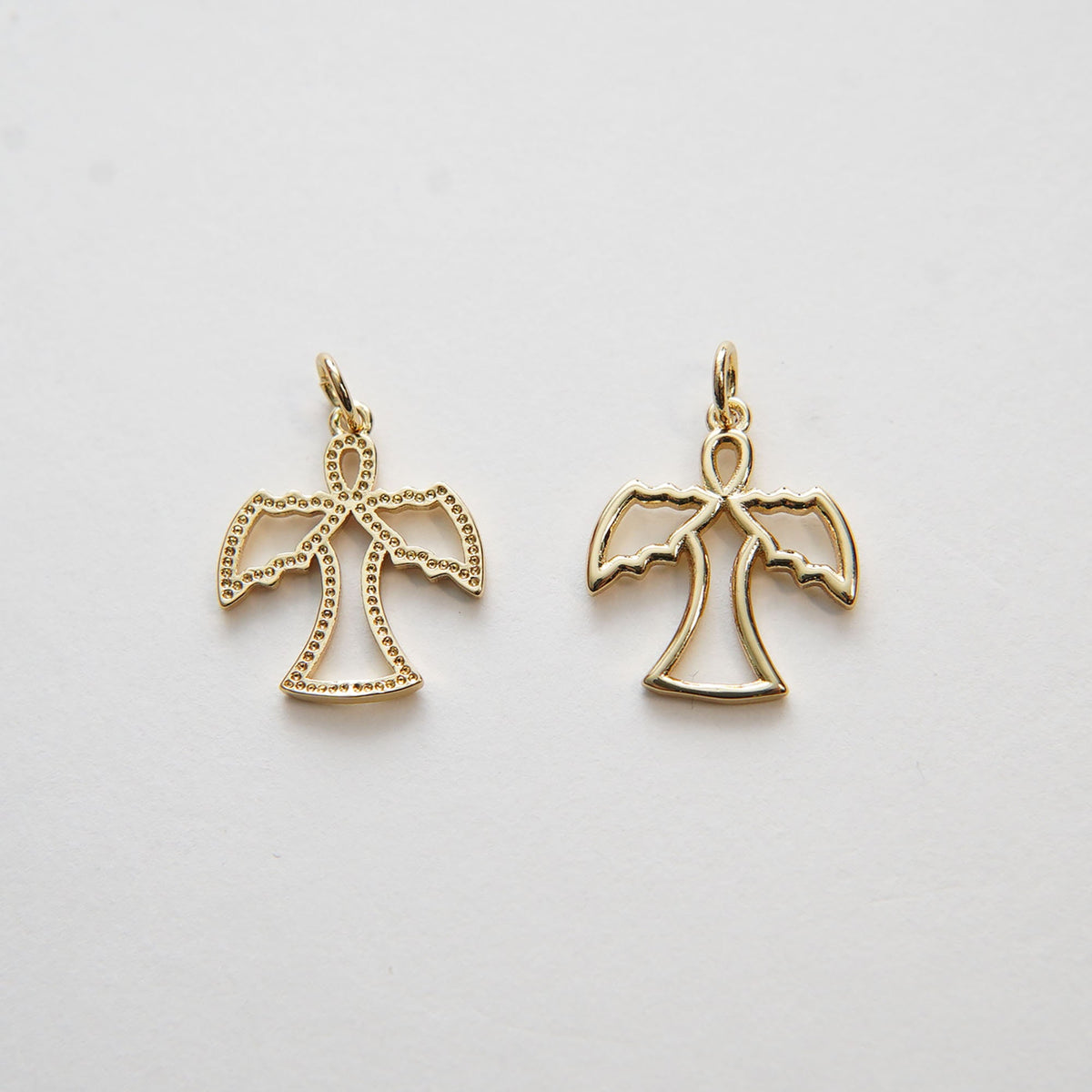 18K Gold Filled Angel Charm Pendant for Jewelry Making