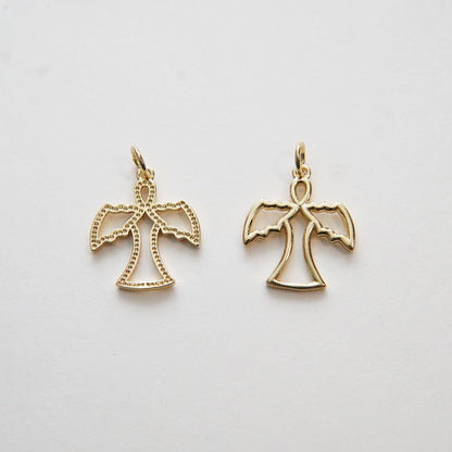 18K Gold Filled Angel Charm Pendant for Jewelry Making