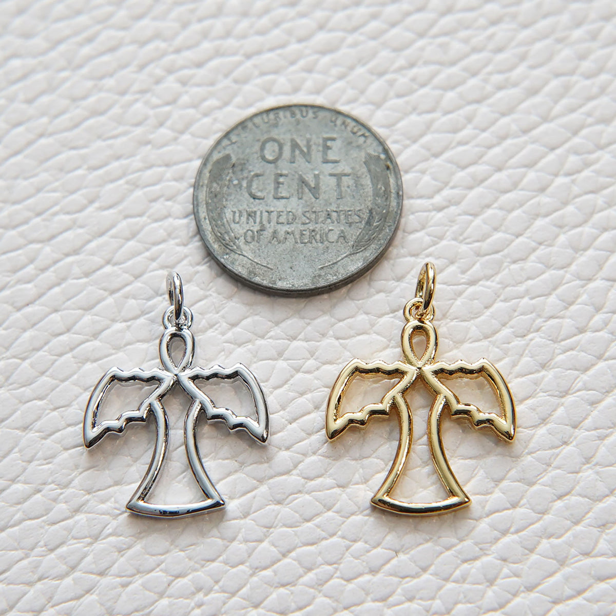 18K Gold Filled Angel Charm Pendant for Jewelry Making