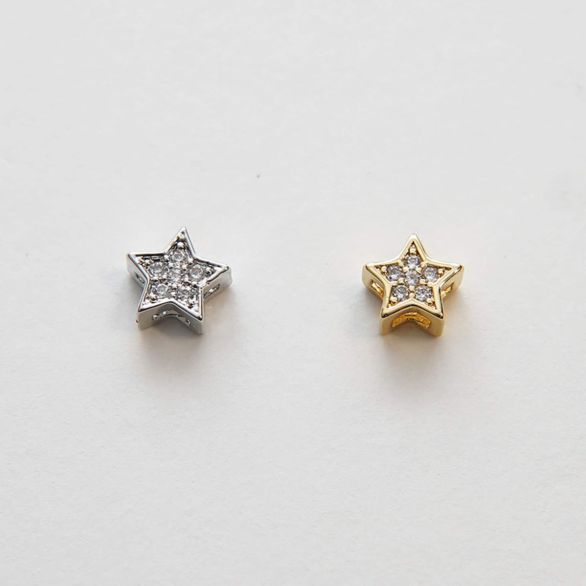 18K Gold Filled Star CZ Charm Pendant for Jewelry Making