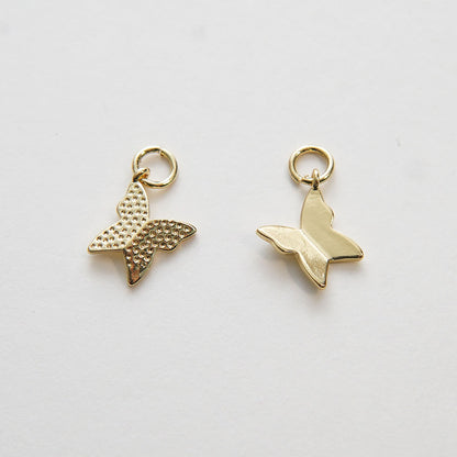 Gold Butterfly Charms,18K Gold Filled Butterfly Pendant,Silver Butterfly Charm Bracelet Necklace for DIY Jewelry Making Suppl