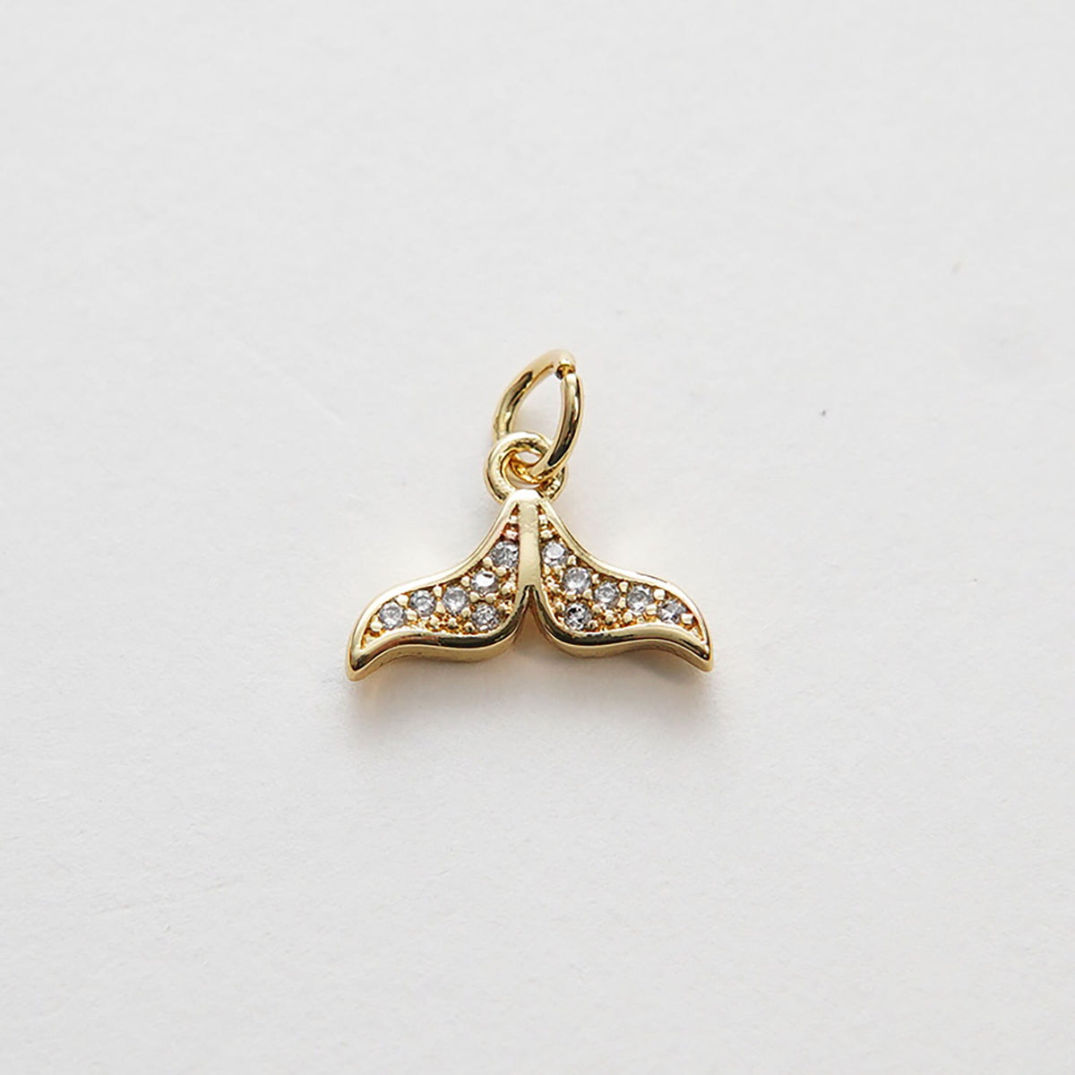 18K Gold Filled Cross CZ Charm Pendant for Jewelry Making