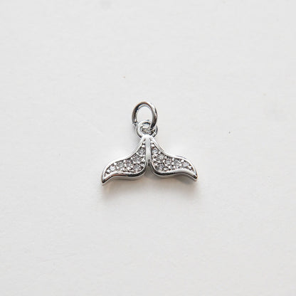 18K Gold Filled Cross CZ Charm Pendant for Jewelry Making