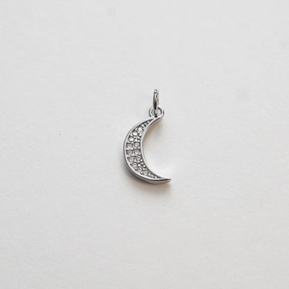18K Gold Filled Moon Charm Pendant for Jewelry Making
